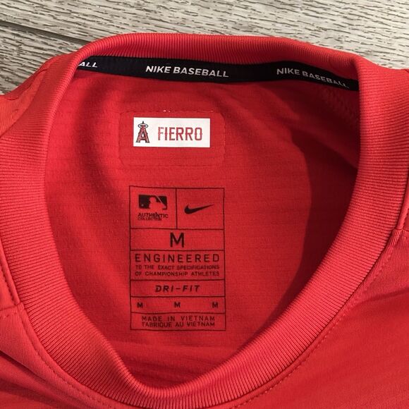Los Angeles Angels Anaheim Nike Dri Fit Team Issued Long Sleeve MLB Mens Medium - Picture 4 of 8